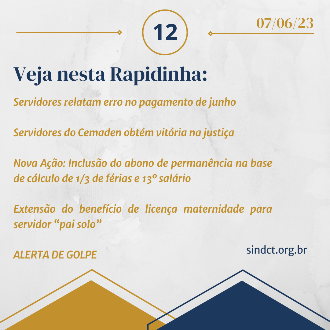 Rapidinha 10 – 07/06/2023